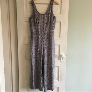 Chambray jumpsuit with back cutout detail